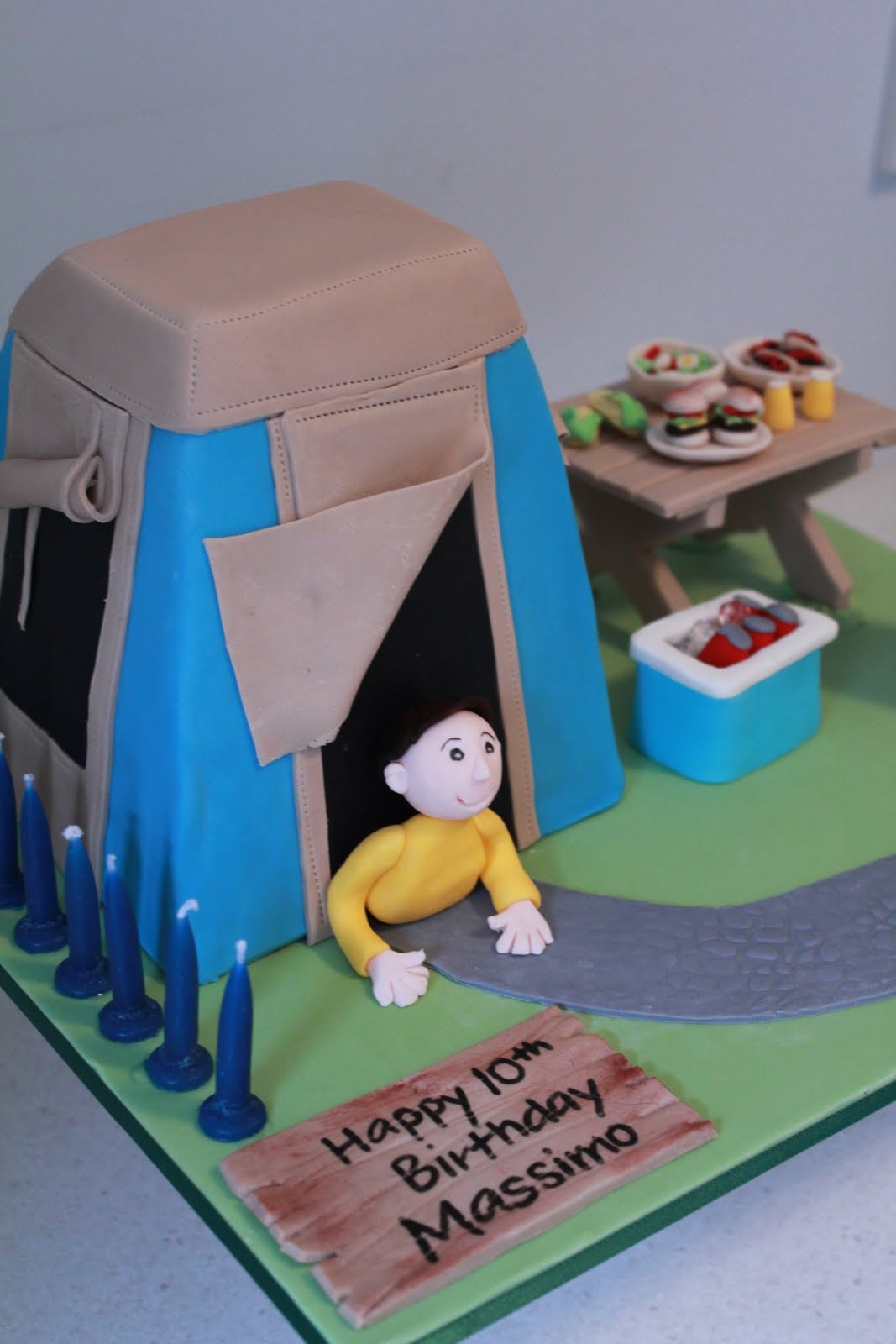 Blissfully Sweet: A Camping Birthday Cake