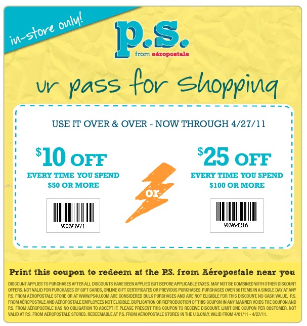 Aeropostale Coupons 2011 Aeropostale Coupons 2011