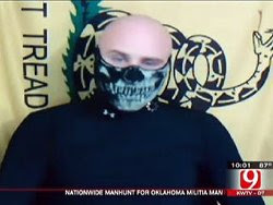 Dyer wears skull mask