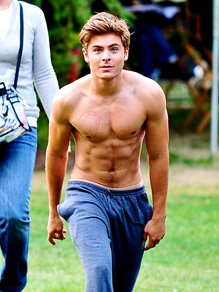 allthingsinfo: zac efron shirt off