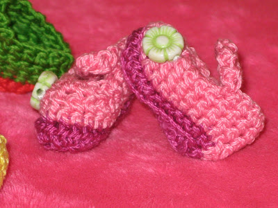 Mary Jane crochet shoes