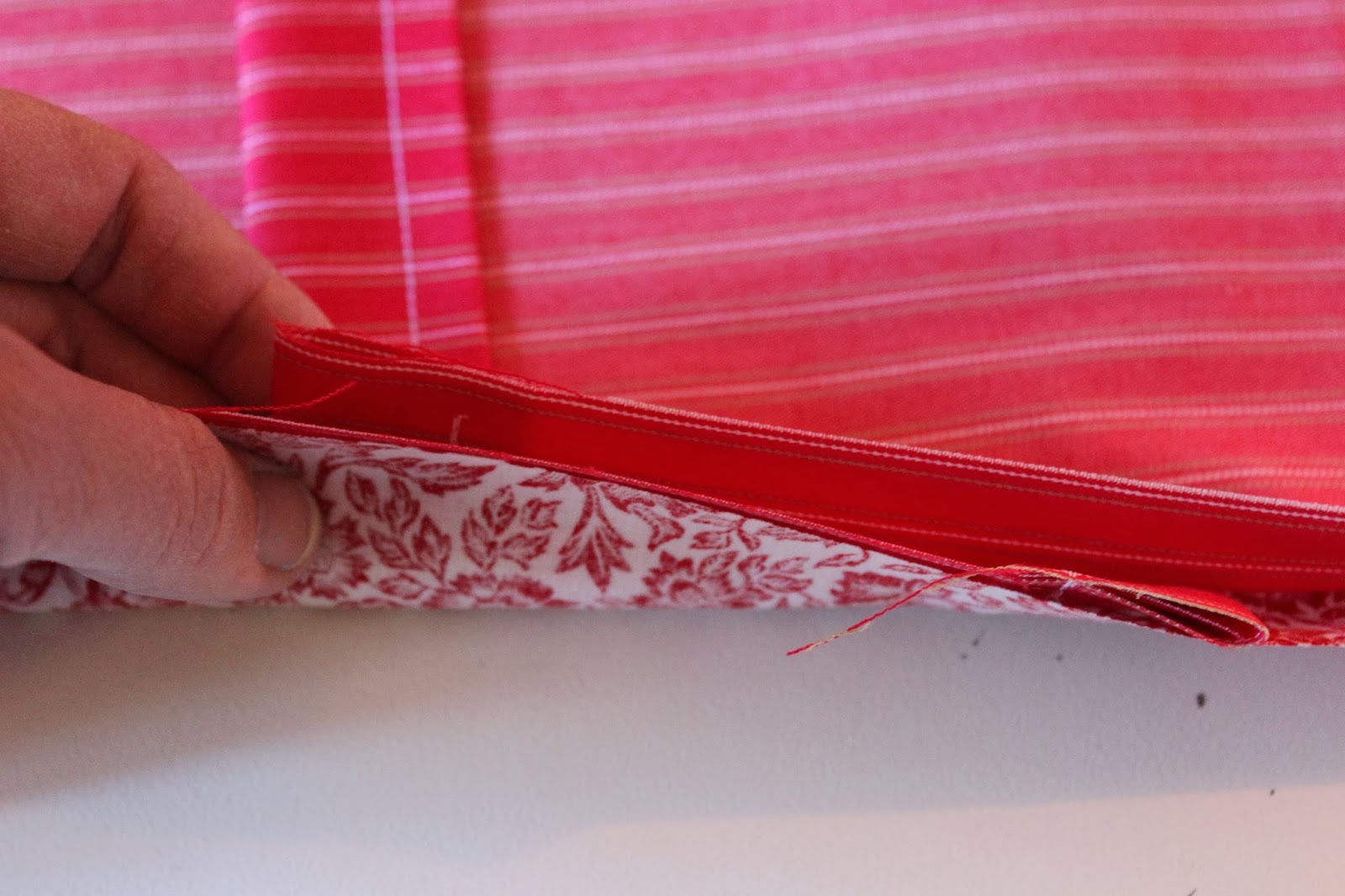 Happy At Home Quick and Easy Pillow Slipcover Tutorial