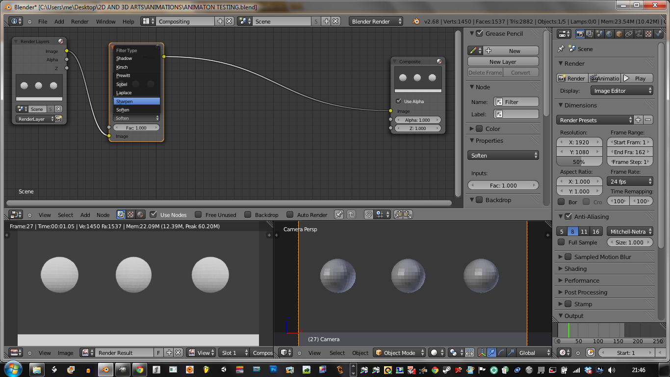 How to create a scene in blender