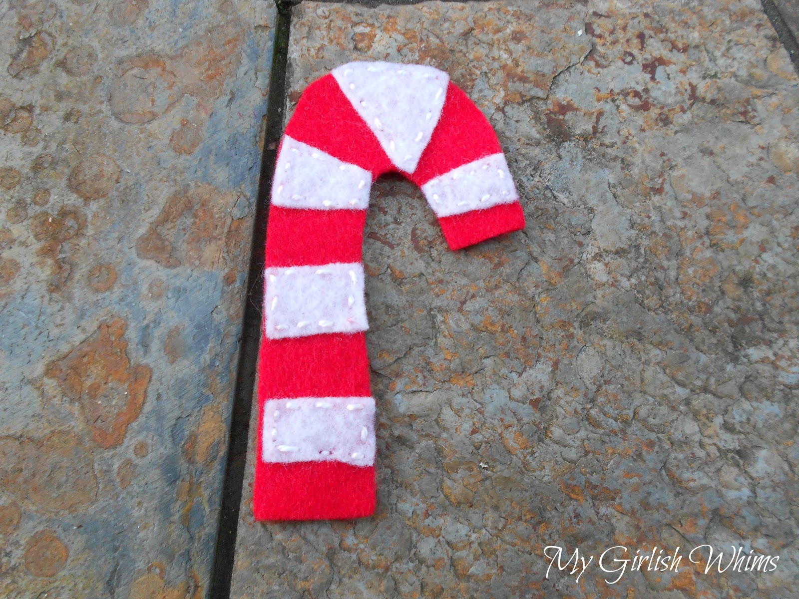 Felt Candy Cane Christmas Bunting My Girlish Whims