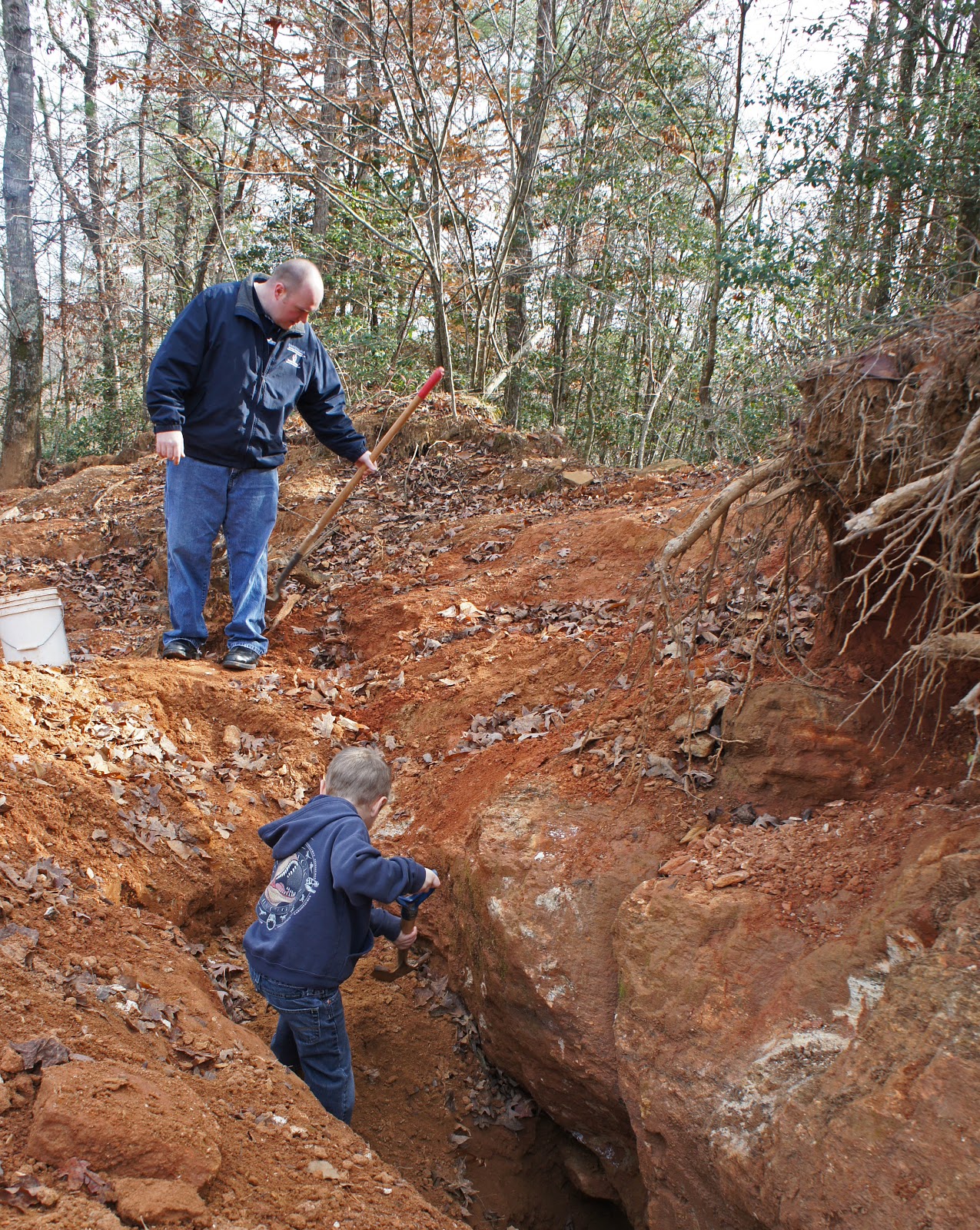 Jerry and Kelly Mining for Gems in Hiddenite, NC