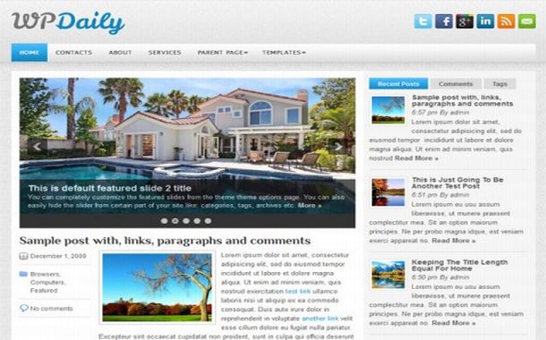Free Jquery News Chrome Blue Wordpress Theme Free Jquery News Chrome Blue Wordpress Theme