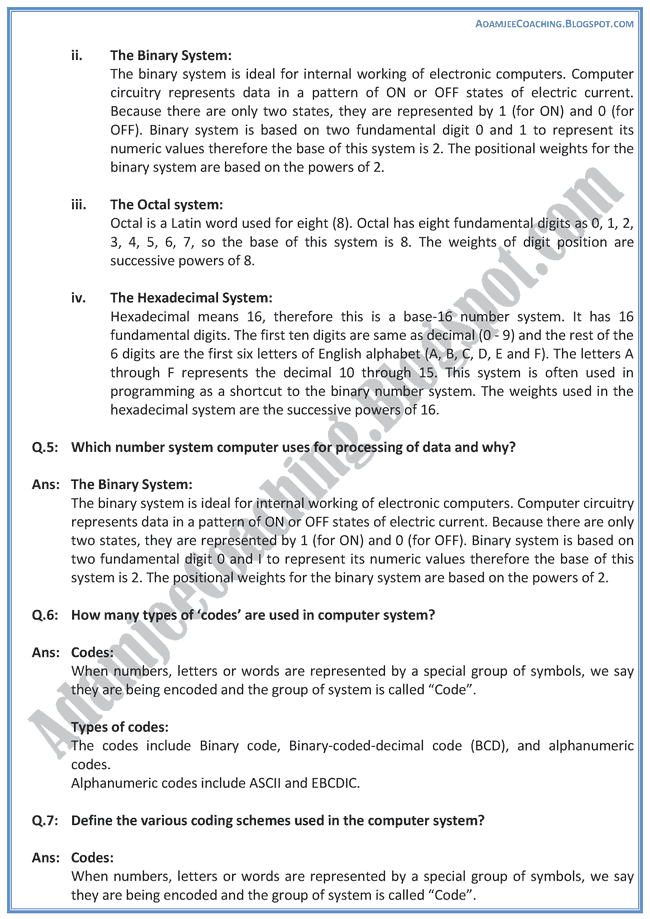 Data-Representation-Descriptive-Question-Answers-Computer-IX