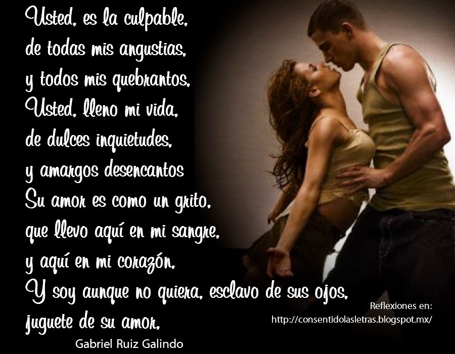 La Vida Es Sencilla Usted Es La Culpable Usted es la culpable de todas mis angustias y todos mis quebrantos usted llenó mi vida de dulces inquietudes y amargos desencantos su amor es como un grito que llevo aquí en mi alma y aquí en mi corazón y soy aunque no quiera, esclavo de sus ojos, juguete de su amor no juegue con mis penas. la vida es sencilla blogger