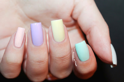 Skittle Rainbow Pastel Nail Art
