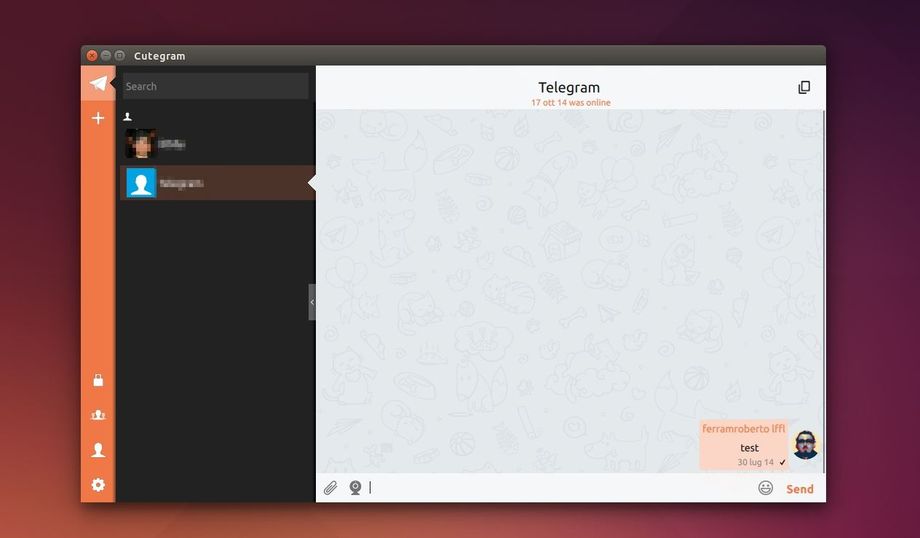Cutegram in Ubuntu