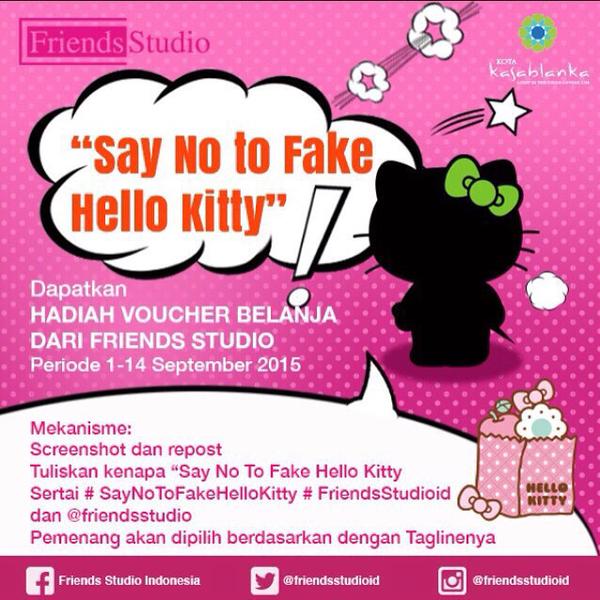Kuis Say No to Fake Hello Kitty Berhadiah Voucher Belanja Kuis Say No to Fake Hello Kitty Berhadiah Voucher Belanja