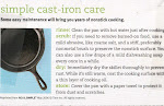 Real Simple cast iron care