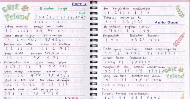Musik Not Angka Lagu Uje Bidadari Surgaku