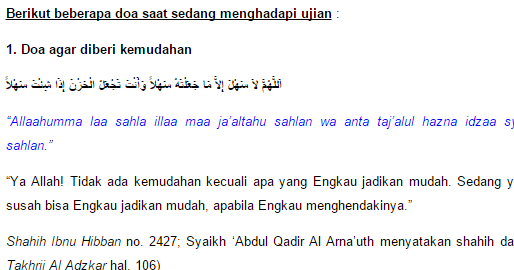 Doa Agar Di Mudahkan Dalam Segala Urusan Dan Ujian Dari Allah Swt