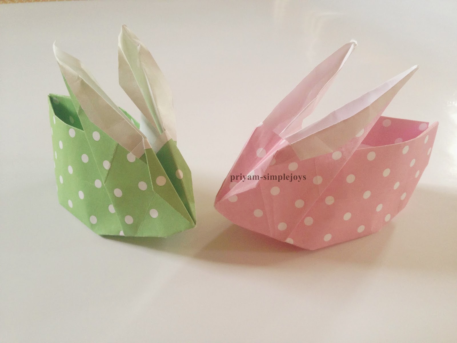SimpleJoys Origami Rabbit Basket