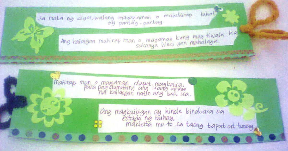 Project in Filipino k212 Bookmarks