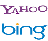 Cara Mendafarkan Blog ke Bing dan Yahoo - Logo Yahoo dan Bing, yang telah bergabung dalam satu divisi (Gambar tidak terlihat? Klik kanan tulisan ini, lalu pilih Reload Image)