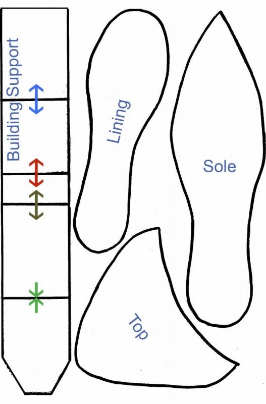 Paper High Heel Shoes Template