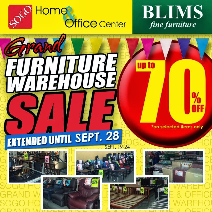 Manila Shopper Sogo & Blims Furniture Warehouse SALE Sept 2013