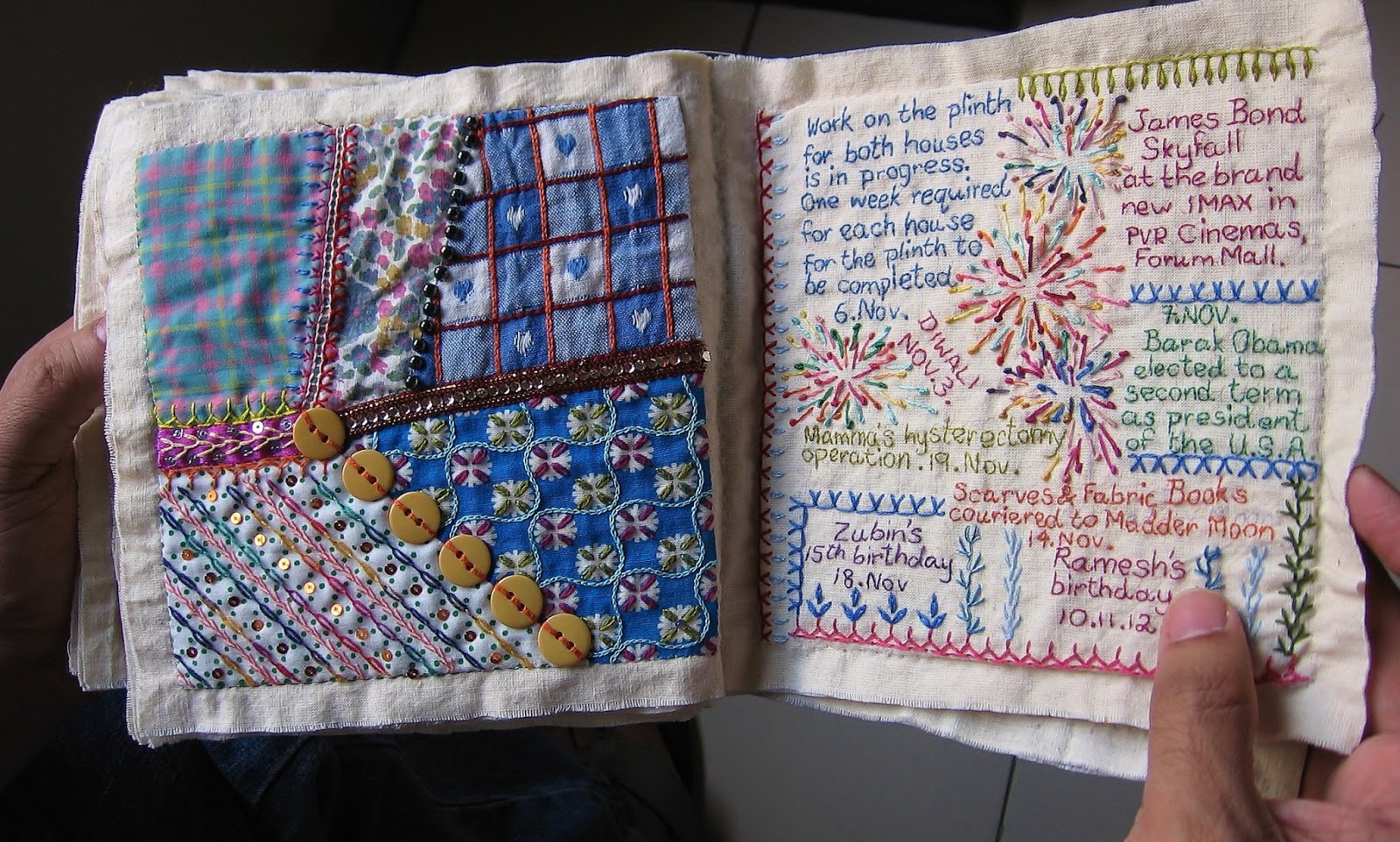 Million Little Stitches The Crazy Quilt Journal