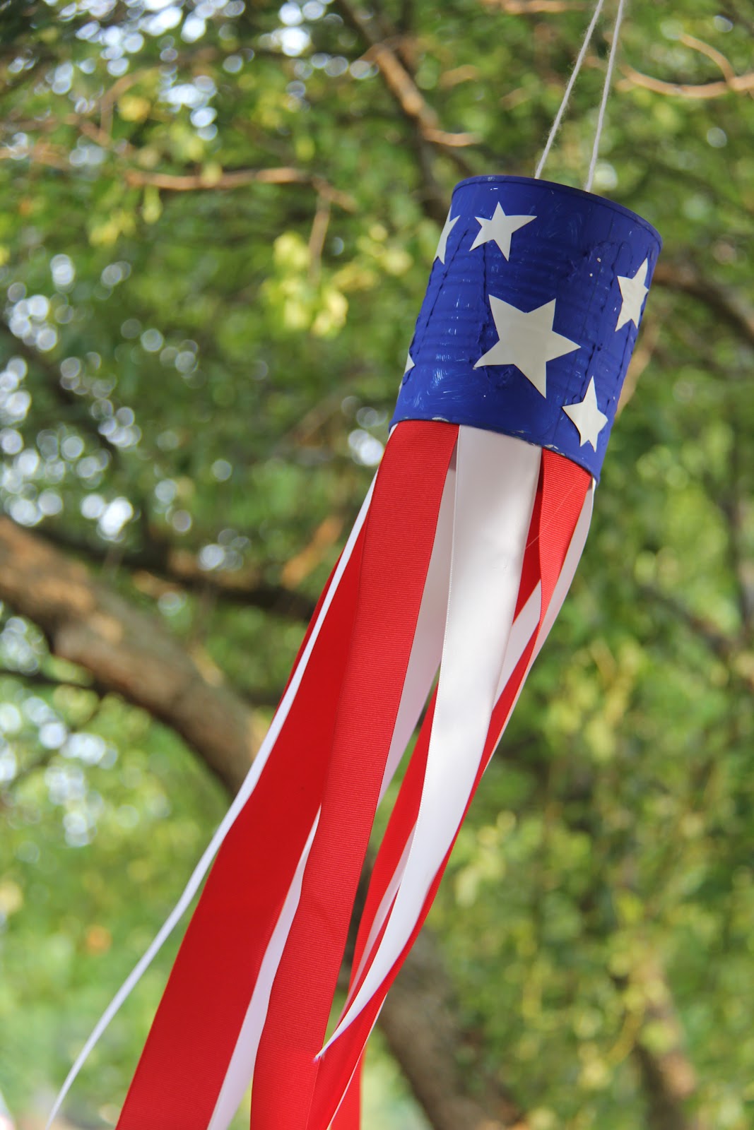 Sometimes Creative July 4th Tin Can Windsock