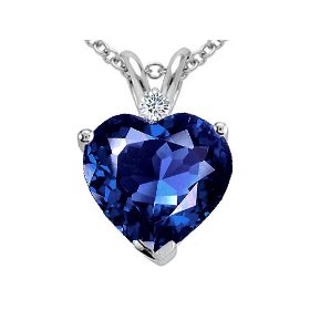 sapphire necklace jewellery jewelry heart pendant amethyst topaz gemstone utf8 ie