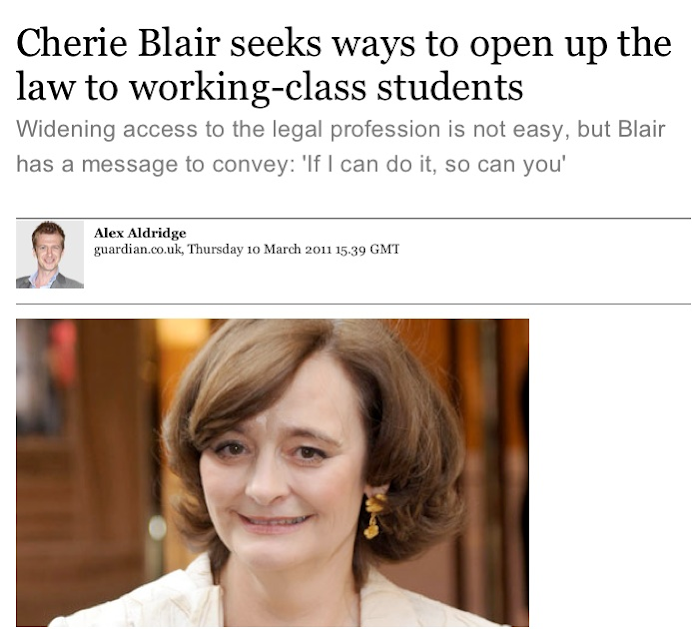EAST END democratic audit campaign tells off Cherie Blair over latest fakery, stunt