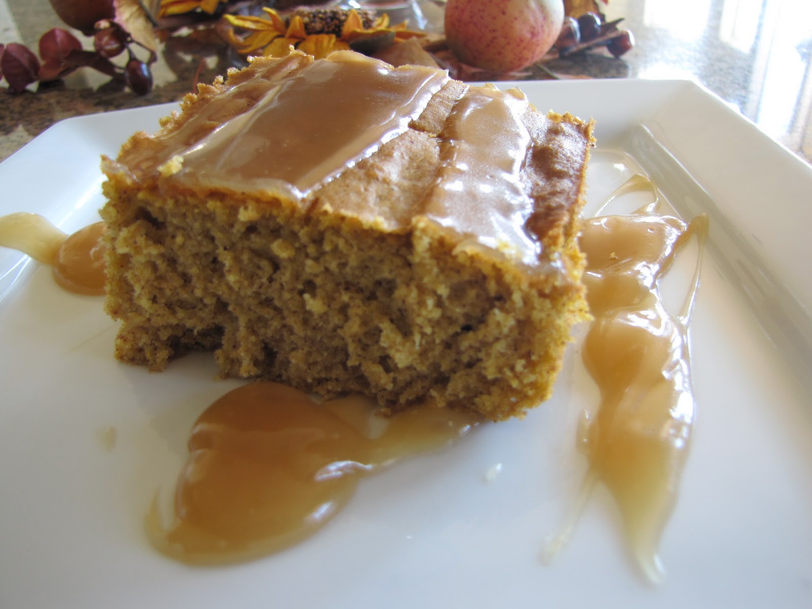 Recipe Rendezvous Pumpkin Cake with Caramel Apple Sauce