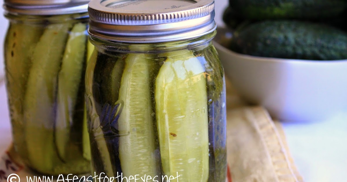 A Feast for the Eyes Easy Homemade Pickles and Salsa and a Ball