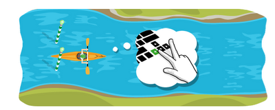 Format Permainan Logo Google Slalom Canoe