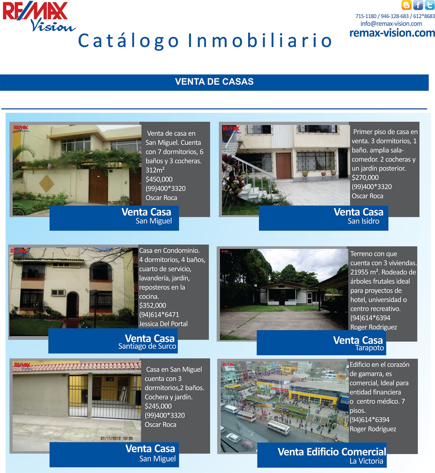 Catálogo Inmobiliario Casas 20.09.12 RE/MAX Vision Blog