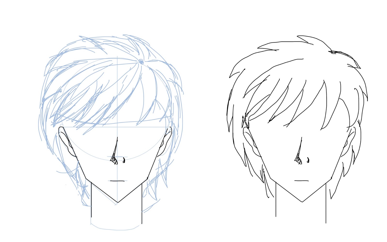 Cabelo masculino anime  Drawings, Anime drawings, How to draw hair