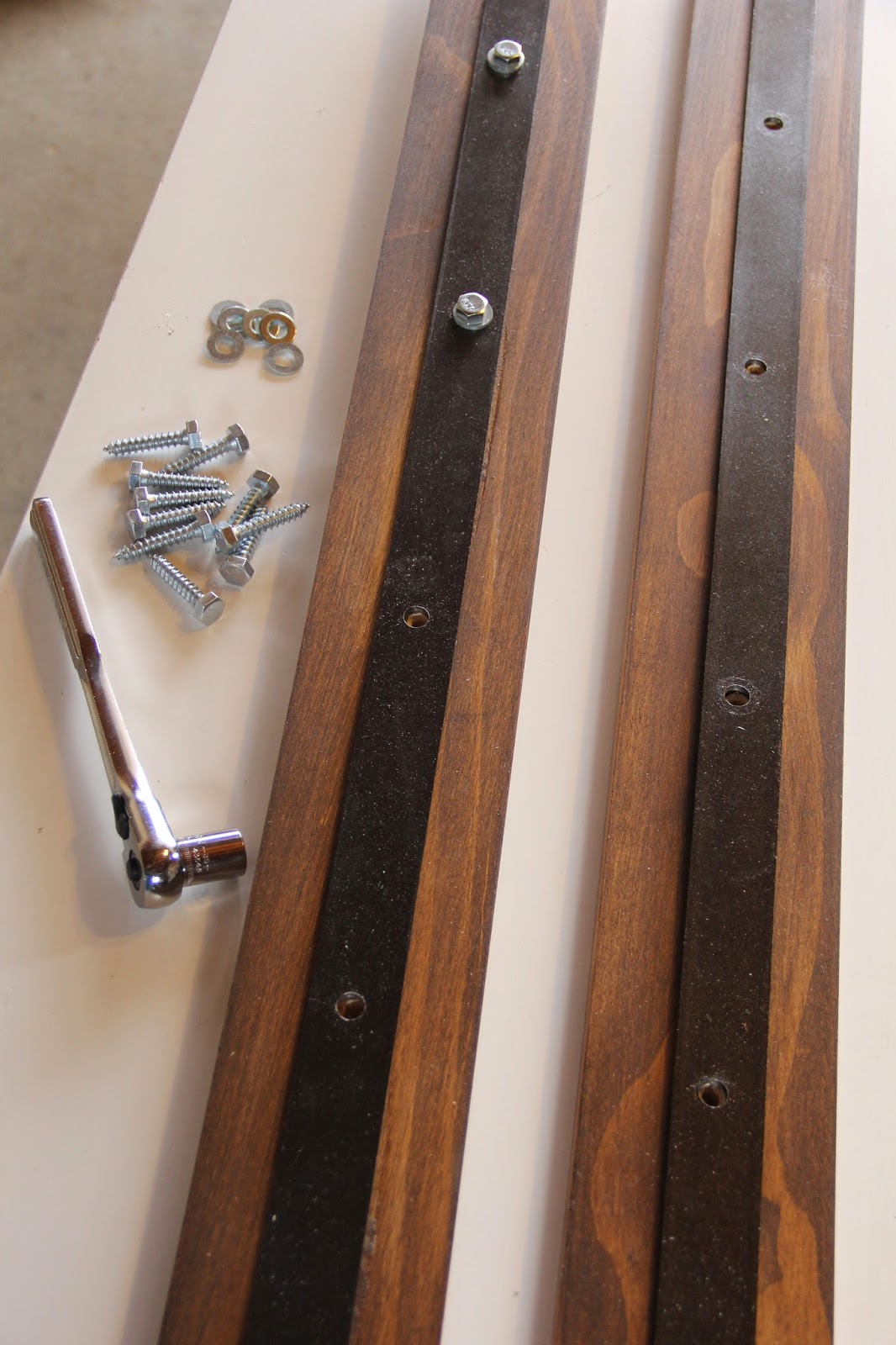 DIY Floating Shelves with Faux Rivets