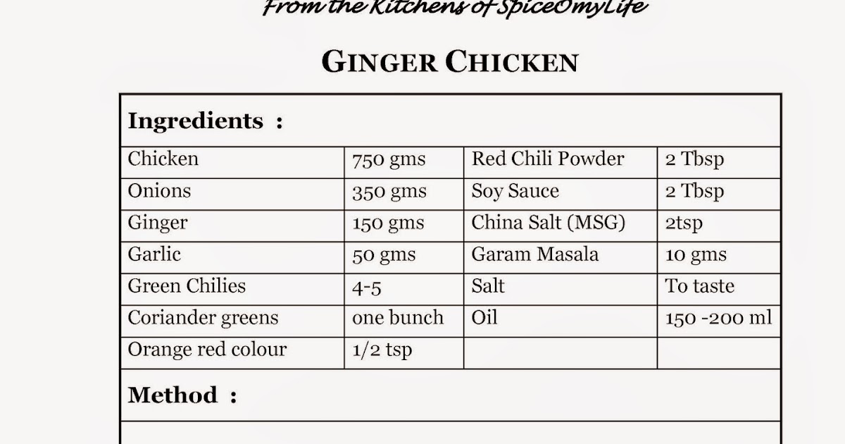 Ginger Chicken