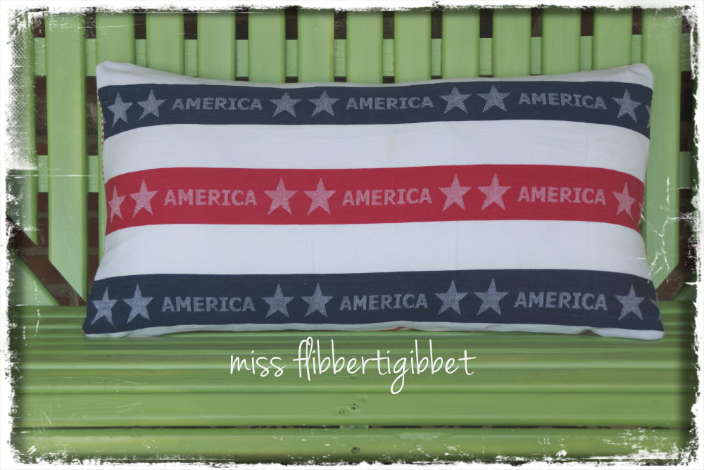 America Tablecloth Pillow Miss Flibbertigibbet
