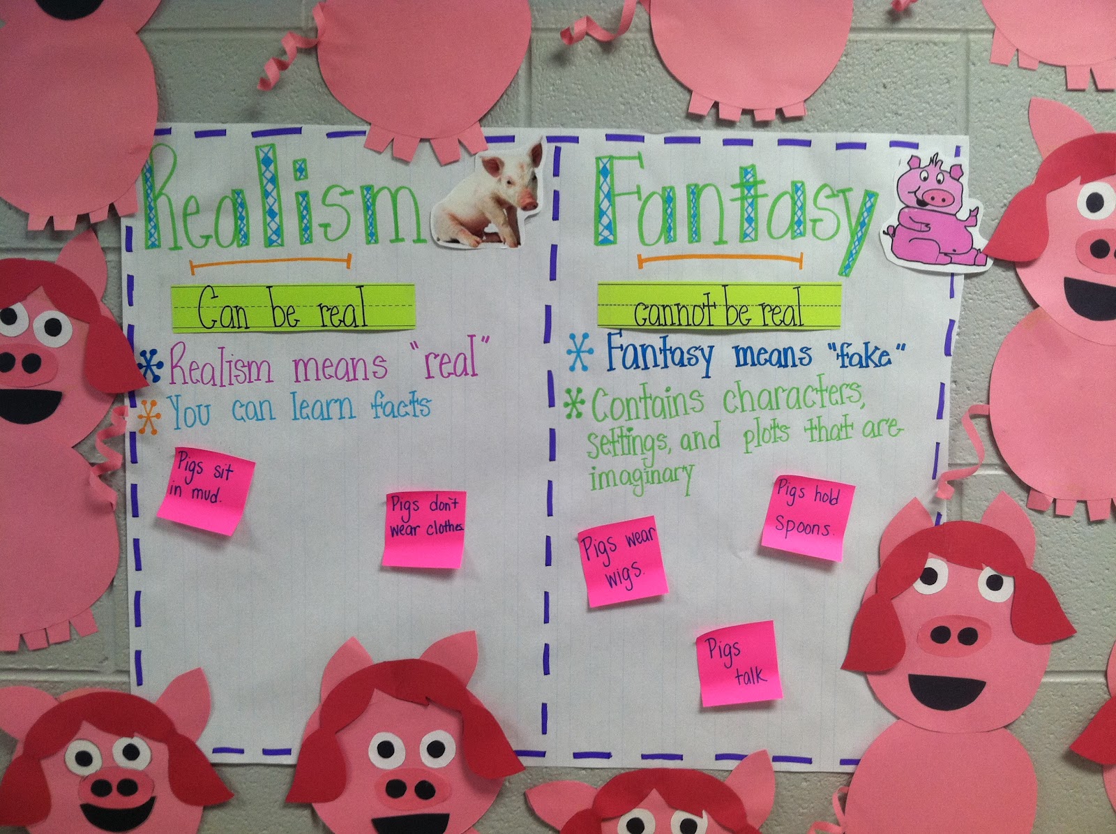 Life in First Grade Pigs in Wigs and Johnny Appleseed Centers in Action!