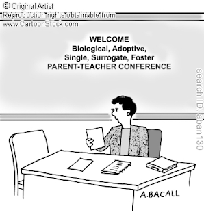 parent-teacher conference cartoon