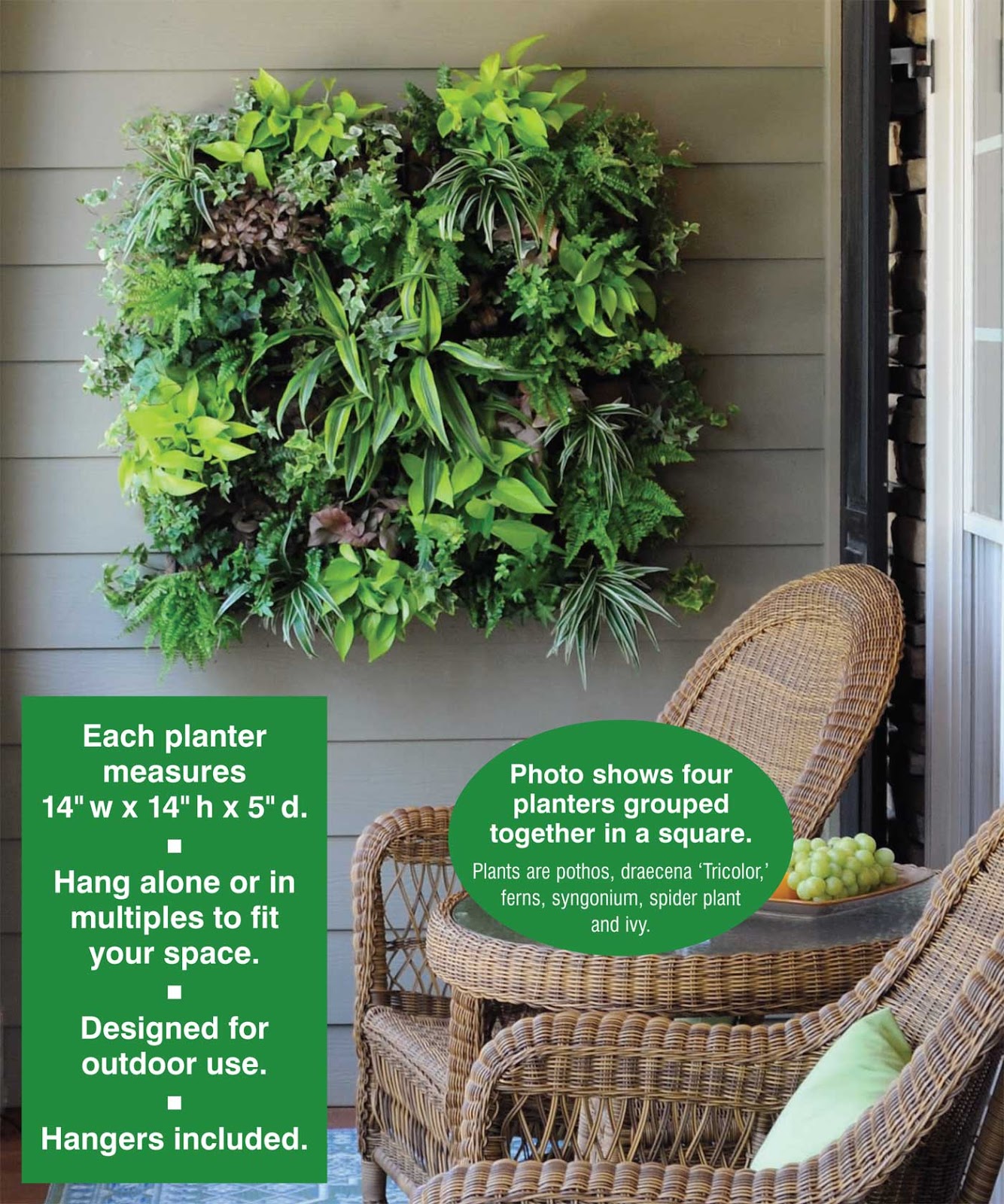 Living Wall Planters by Kinsman Affordable Vertical Wall Side