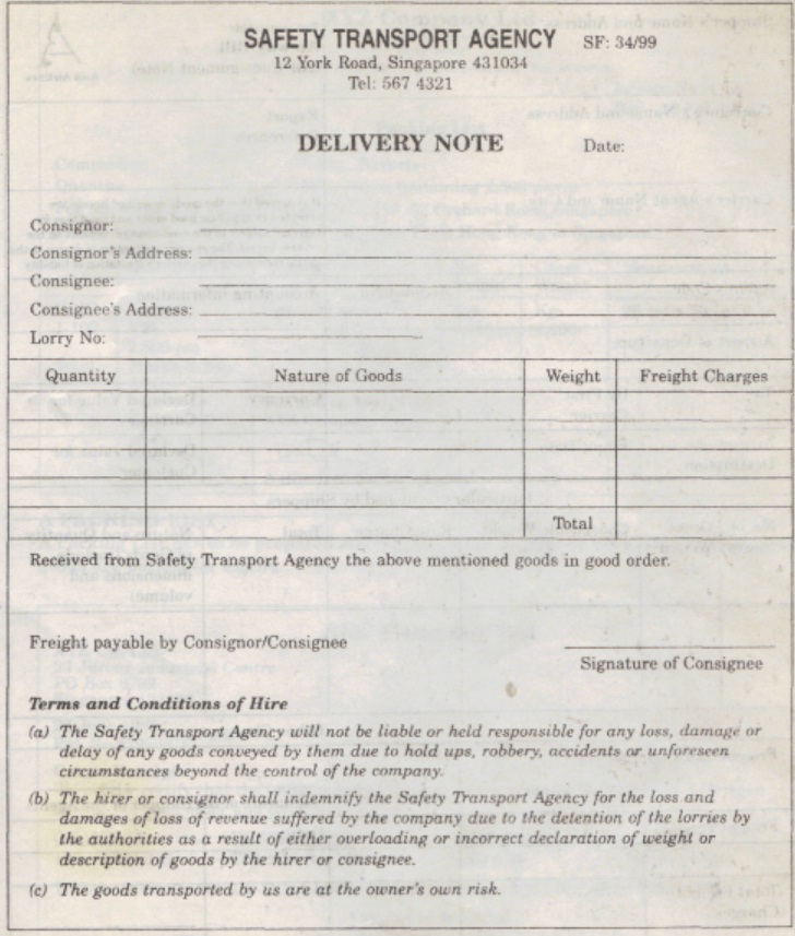 SIMPLE TOPIC Main Document Used in Transport