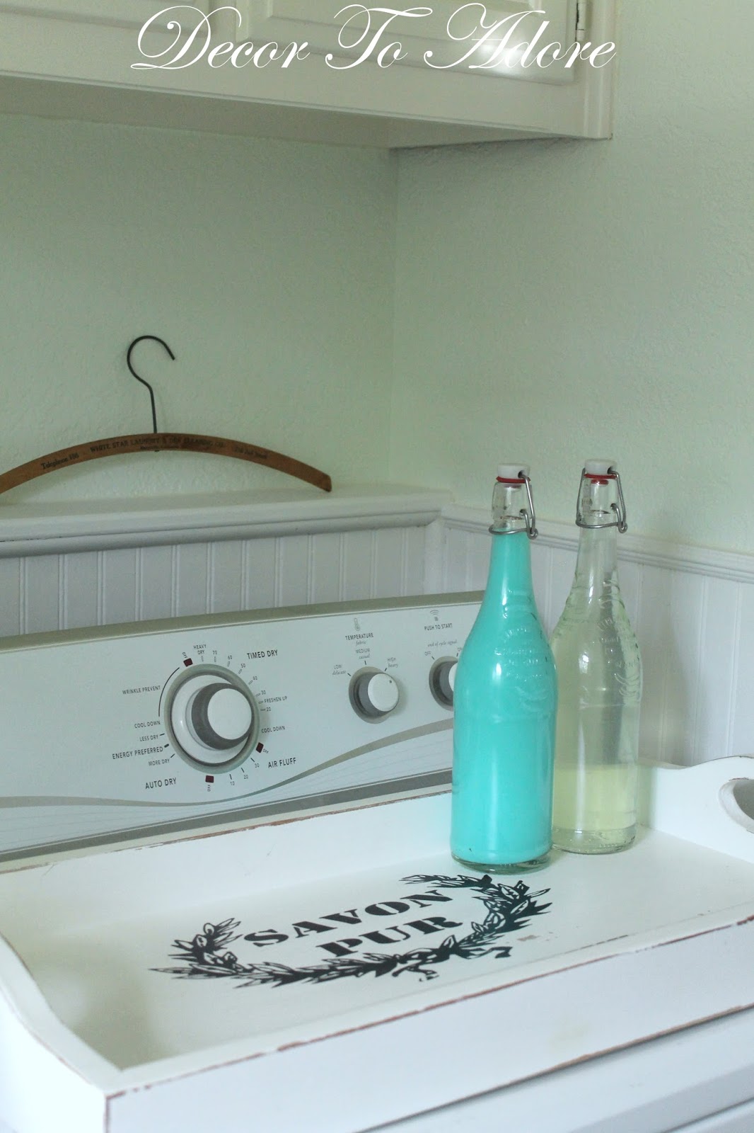 Decor To Adore A Pretty Storage Solution for Laundry Supplies