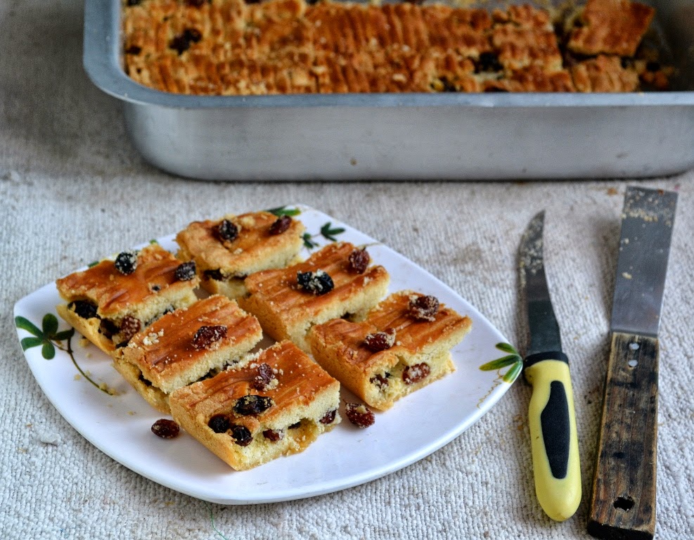Gayathri's Cook Spot Raisin Shortbread Bars
