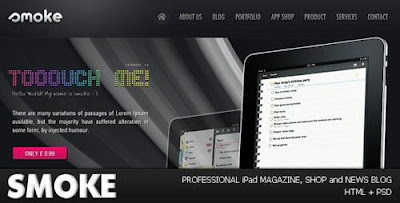 Smoke - iPad Magazine, Shop, News and Blog (CSS3)