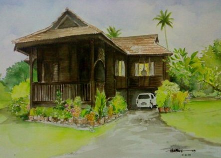 Lukisan Rumah Tradisional
