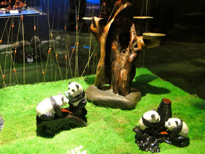 Pandas art display at Treasure Sky at Taipei 101