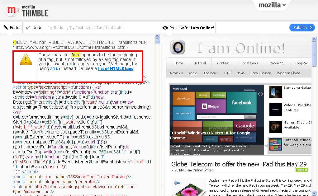 Mozilla Thimble App makes Creating  Pages more Simple! ONLINEAKO