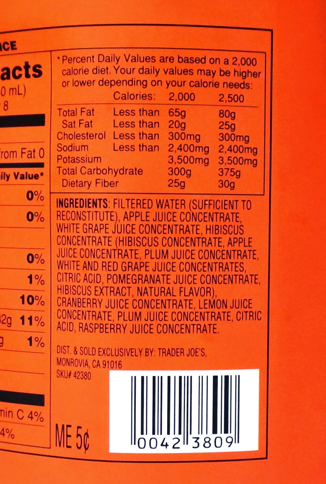 Exploring Trader Joe's Trader Joe's Hibiscus Cranberry Juice Blend