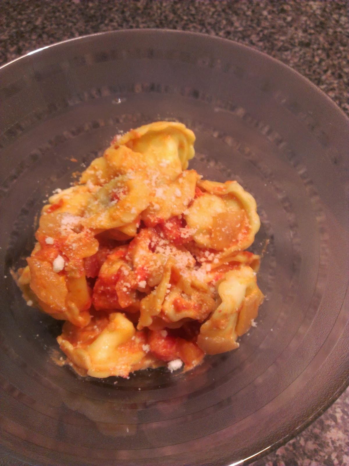 The Hungry Hood Tortellini in a Tomato Vodka Sauce
