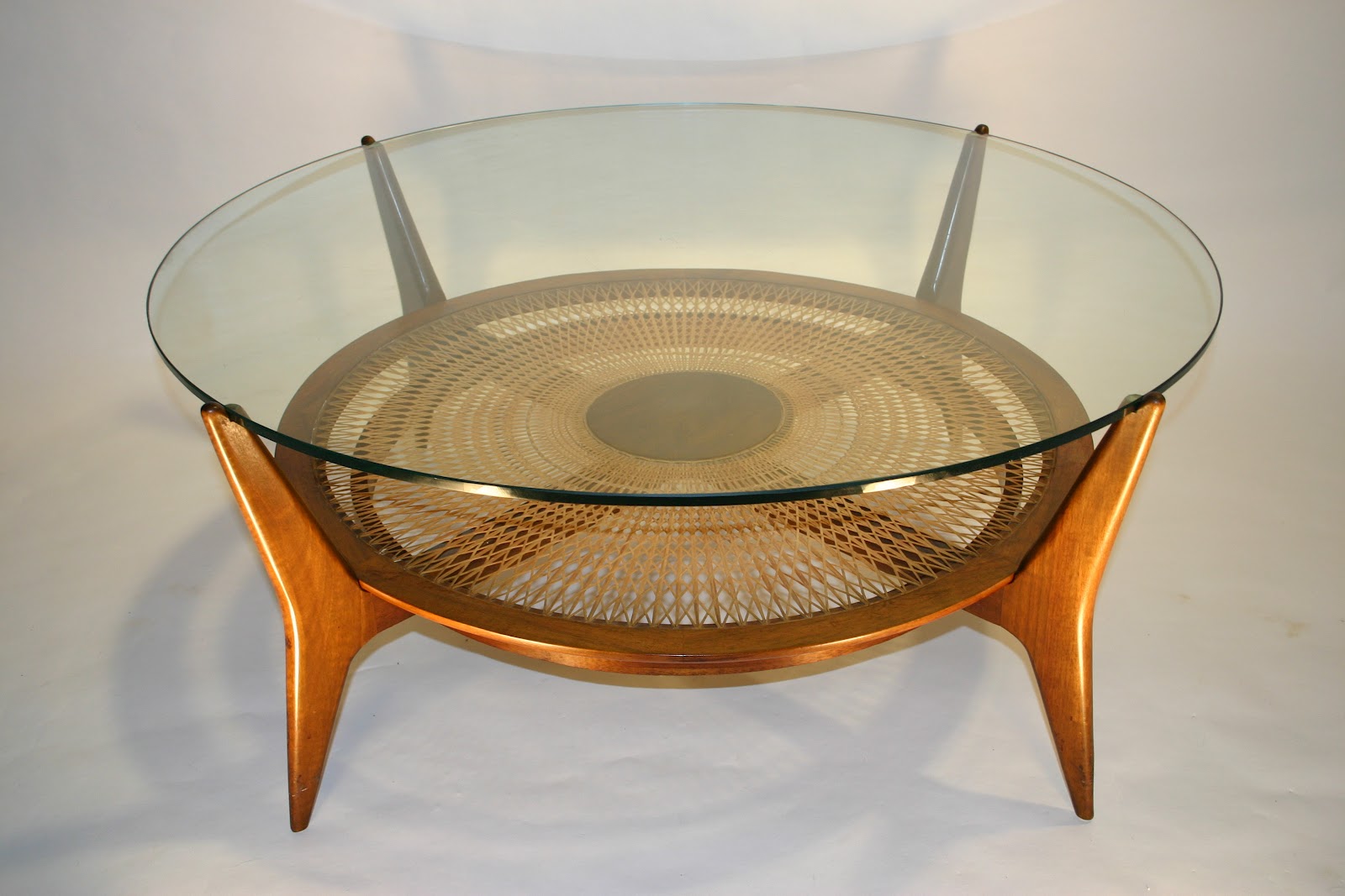 cercis Danish Walnut/Glass Coffee Table