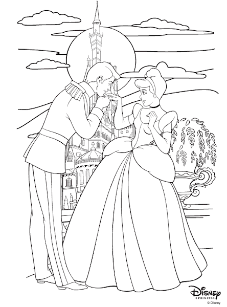 Disney Prince and Princess Coloring Pages