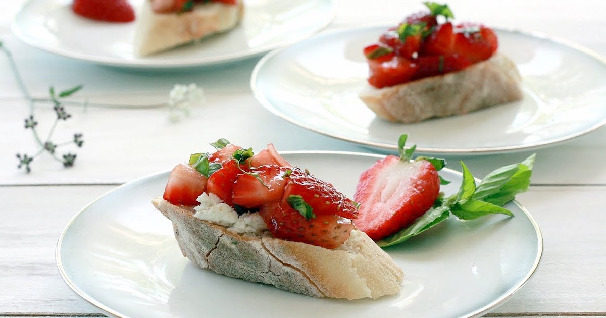 Balsamic Strawberry, Basil, and Goat Cheese Bruschetta Yummy Mummy Kitchen A Vibrant